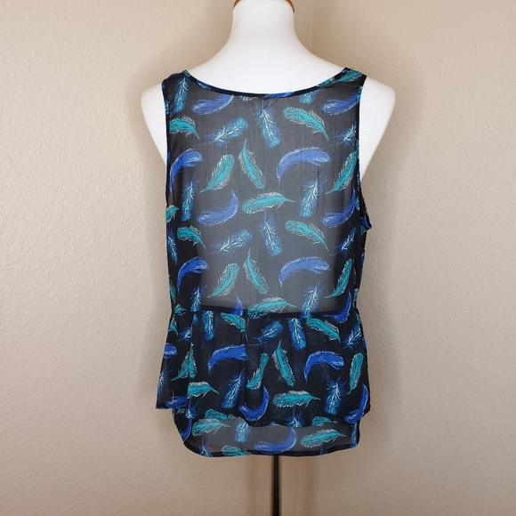 Chiffon Feather Blouse - Picture 3 of 6